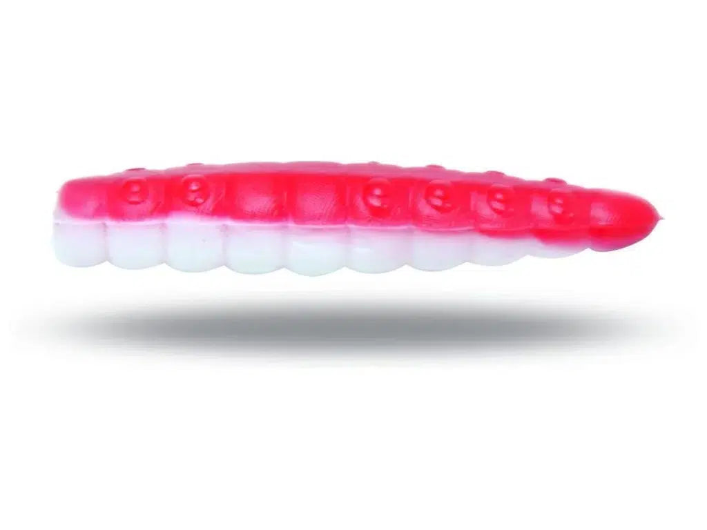 Изкуствена камола Magic Trout B-Maggot 2.5cm/10бр. в червено и бяло, идеална примамка за пъстърва.