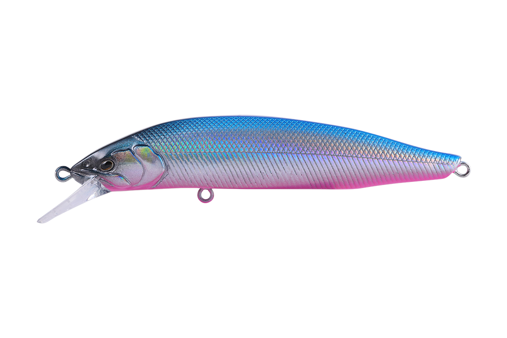 Воблер BABYFACE M100SR-SP 10.0cm/13.5gr - Suspending, цвет #25 Blue Pink, идеальный для рыбалки.