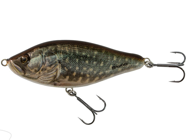 Слайдер примамка BIWAA GLIDER RAFFAL (Sinking) - 7.5cm/17gr, #40 Pike fishing lure with detailed design.