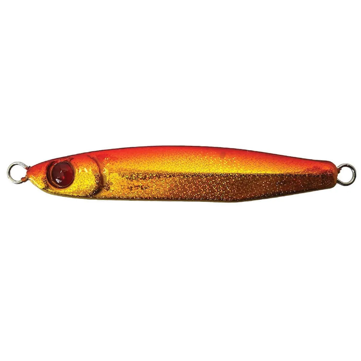 Джиг Mustad Mezashi - 30gr (различни цветове) в червено и злато с атрактивен блясък.