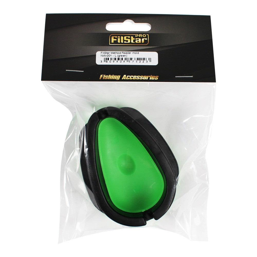 Форма за фидер FilStar Method Feeder Mold NW-001, зелен риболовен аксесоар за зареждане на хранилки.