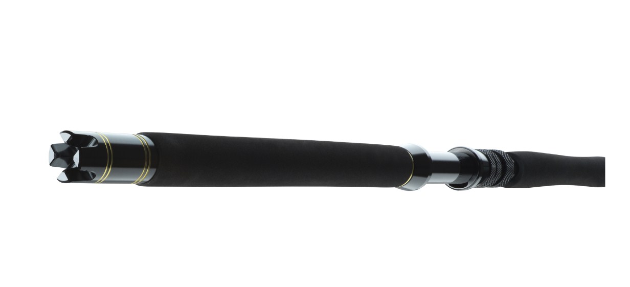 Спинингови въдици DAIWA 23 BG BIG GAME - ергономична дръжка и мощен дизайн за риболов в тропически води.