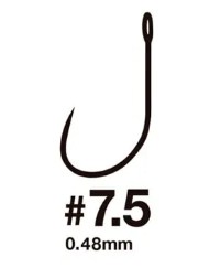 Куки без контра VARIVAS AREA HOOK SHARPSHOOTER, размер #7.5 с толщиной 0.48mm.