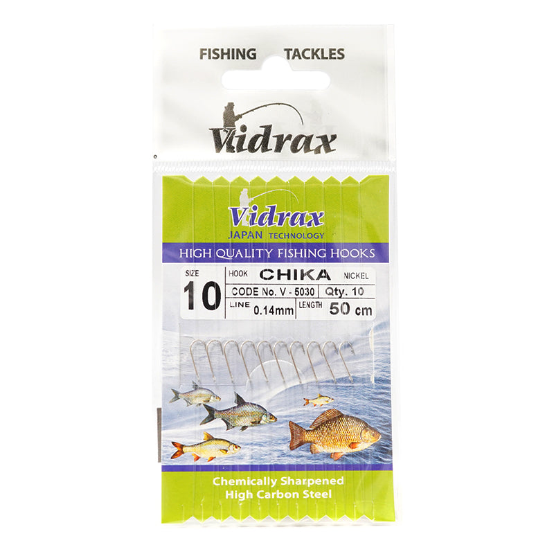 Вързани куки Vidrax CHIKA V-5030 НИКЕЛ