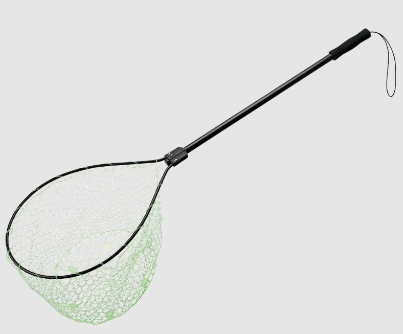 Кеп SMITH RUBBER NET 0719 - Long с алуминиева рамка и зелена силиконова мрежа, идеален за риболов.