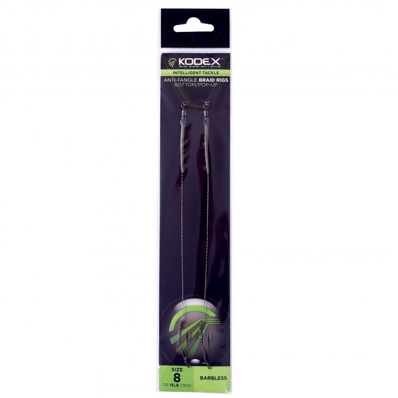 Вързани куки на косъм KODEX ANTI TANGLE BRAID RIGS - 2 бр в опаковка