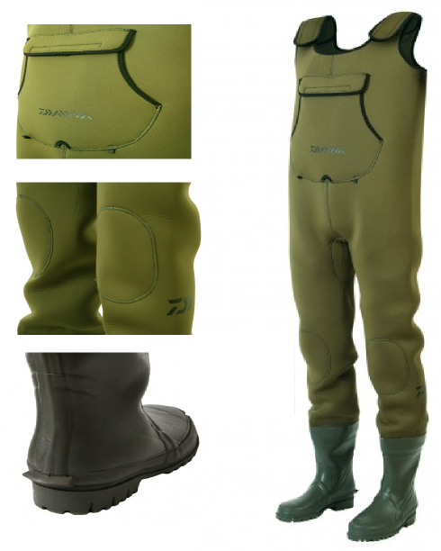 Neoprene Bib-and-brace suit DAIWA NEO CHEST WADER RUBBER BOOT