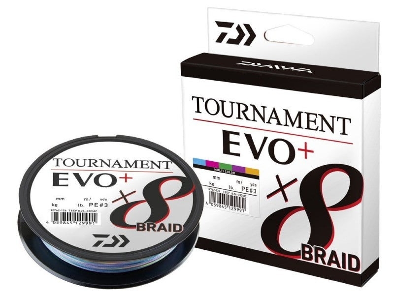 Νήμα braided Daiwa TOURNAMENT X8 BRAID EVO+ MULTICOLOUR (πολύχρωμο) - 300m
