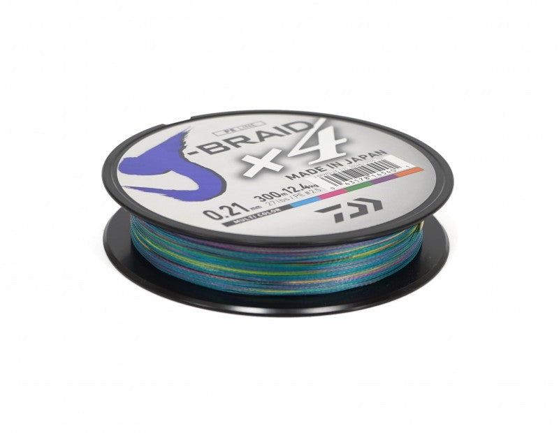 Плетено влакно Daiwa J-BRAID X4 MULTICOLOR (мултиколор) - 300м