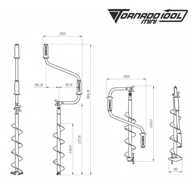 ice auger TONAR TORNADO-M2 MINI - 100mm