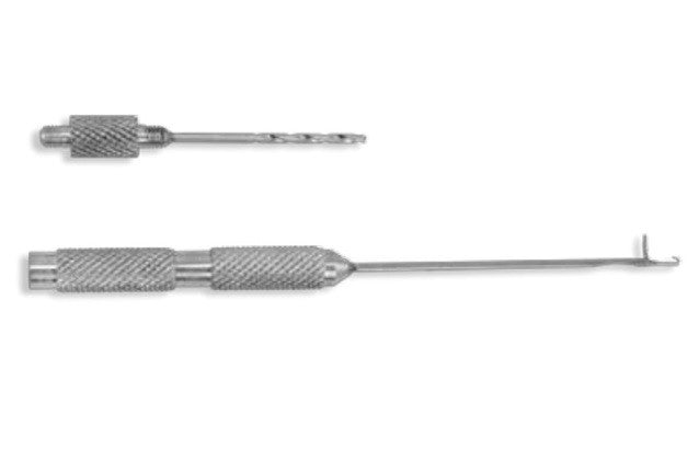 Игла за монтажи+бургия - LINEAEFFE SET 2 INOX, висококачествени аксесоари за риболов от неръждаема стомана.
