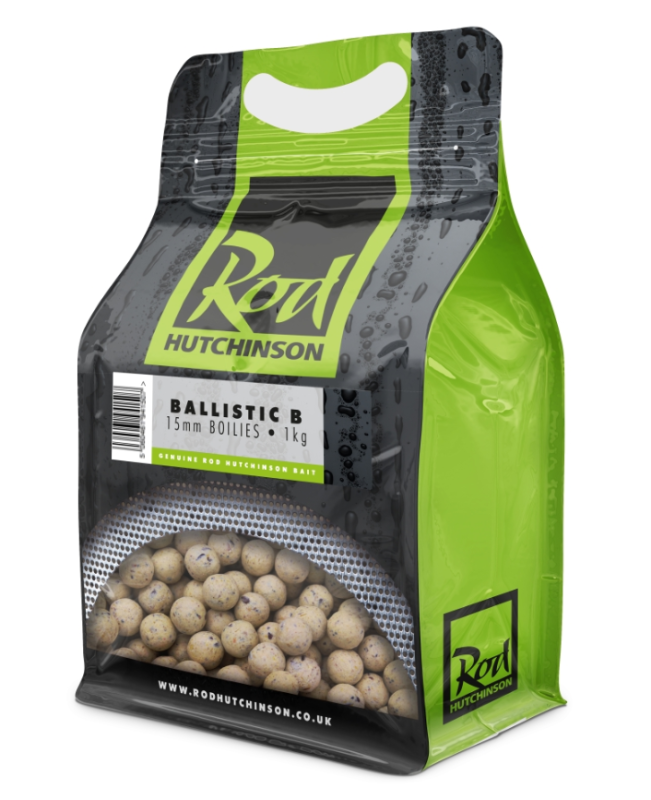 Протеинови топчета Rod Hutchinson BALLISTIC B boilies 20mm - 1kg в опаковка 1kg с богати аромати.