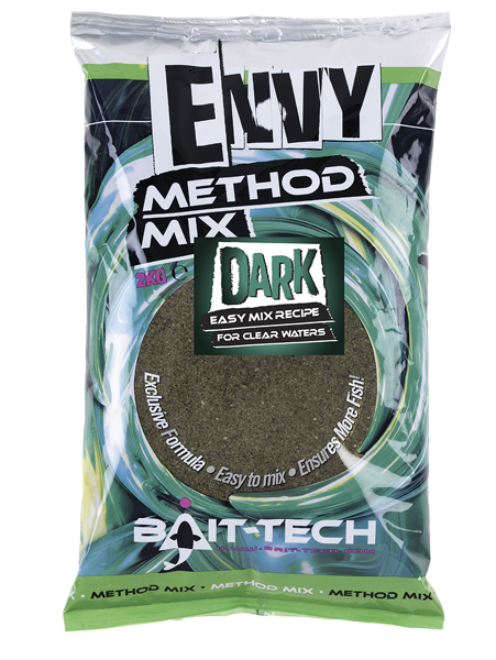 Захранка BAIT-TECH Envy Method Mix Dark - 2kg, удобная смесь для рыбалки и привлечения рыб, 2 кг.
