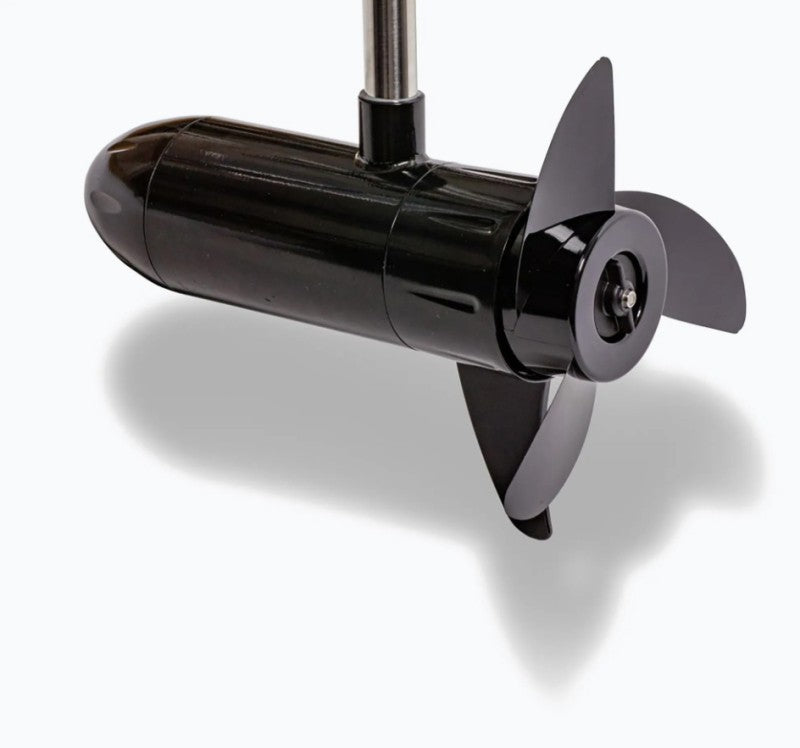 Електрически двигател RHINO VX50 ECO Outboard Motor с хидроплан с два витла, черен цвят.