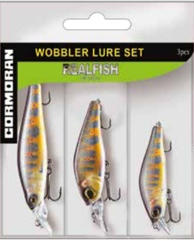 Комплект воблери CORMORAN BABY BROWN TROUT DESIGN Lure Set - 3 различни по размер воблера с реалистична окраска.