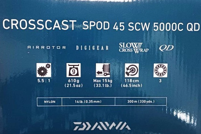 Μηχανισμός spod κυπρίνου DAIWA '20 CROSSCAST SPOD 45 SCW QD 5000C