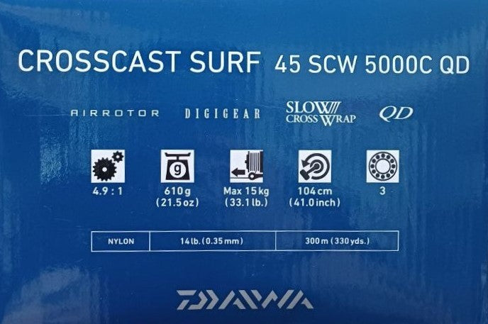 Crap Mulinetă DAIWA '20 CROSSCAST SURF 45 SCW QD