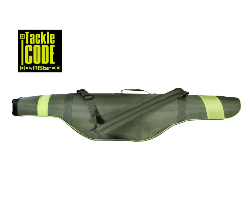Троен твърд калъф Tackle Code TC 119 - 140cm - устойчив и функционален калъф за риболовни въдици с допълнителни ръкави.