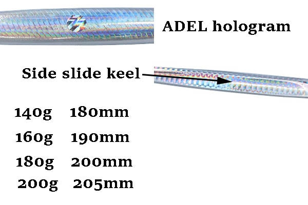 Джиг DAIWA SALTIGA TB JIG SEMI LONG ADEL - 19cm/160g