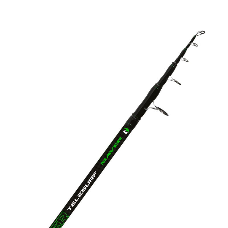 Сърфкастинг въдица MAVER Spider Telesurf - 4.20m/120gr, карбонова конструкция с тънък диаметър, идеална за риболов.