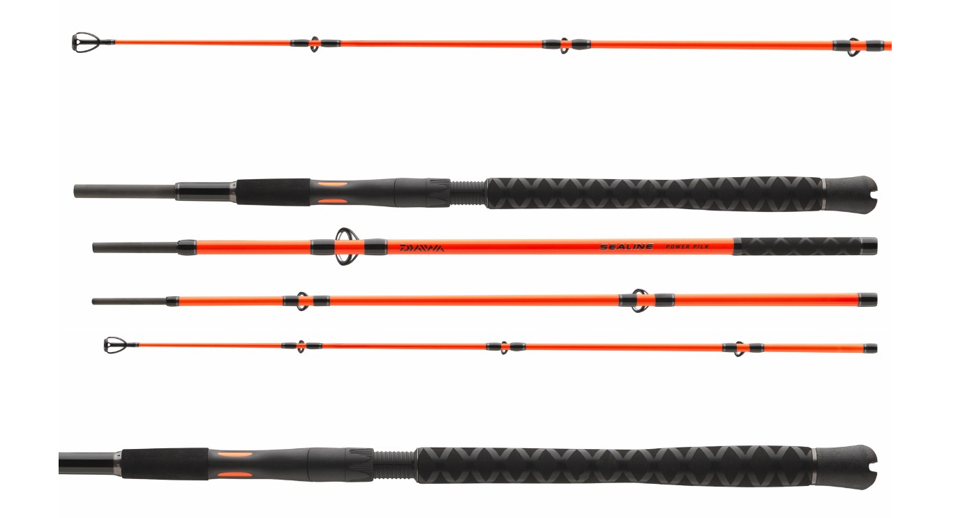 Въдица за джиг и тролинг риболов от лодка DAIWA SEALINE TRAVEL PILK - 2.40m/80-200gr - мощна и иновативна риболовна въдица.