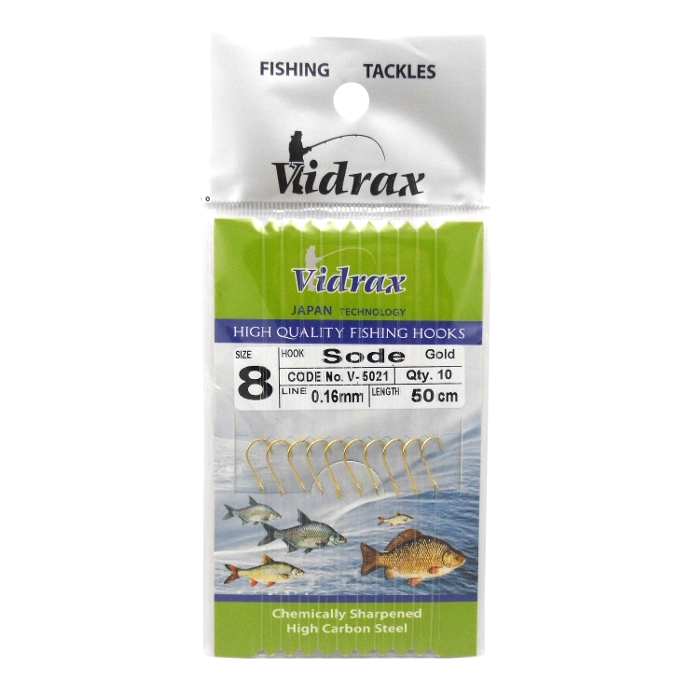 Вързани куки Vidrax SODE GOLD V-5021