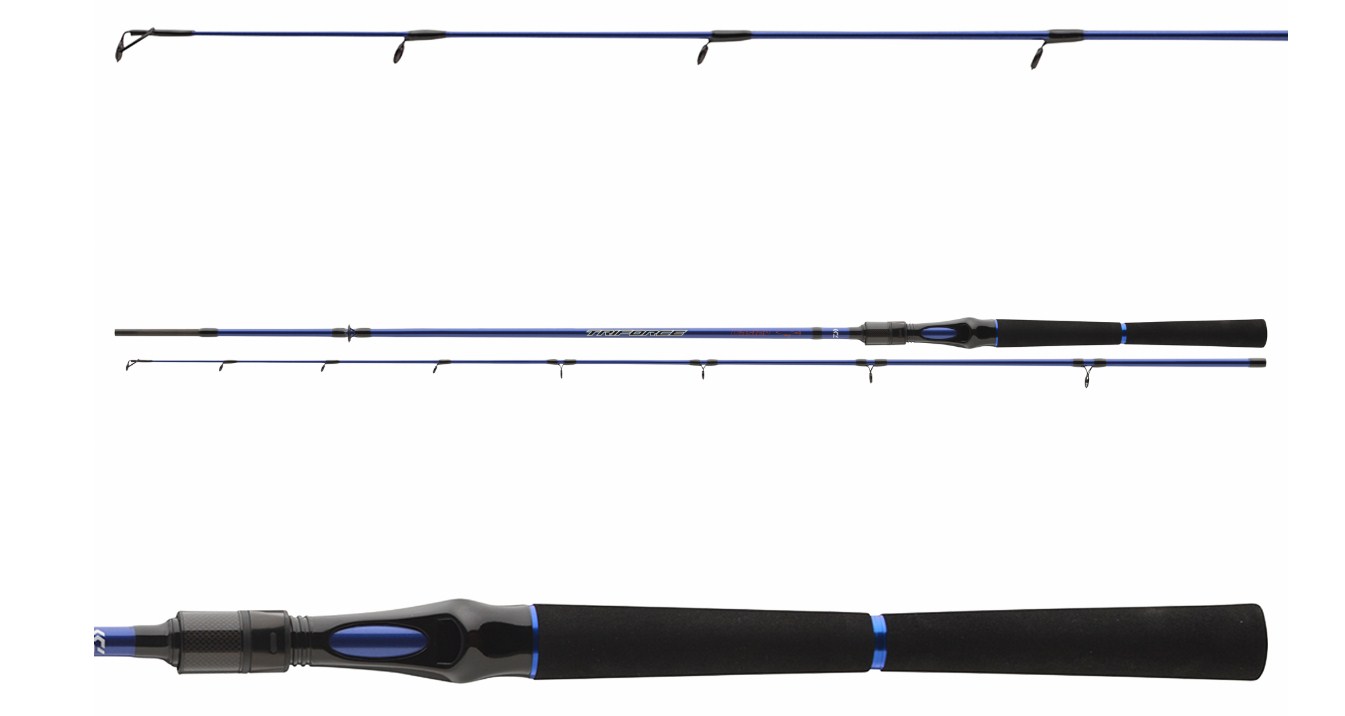 Спининг въдица Daiwa TRIFORCE TS CASTER - 2.10m/7-28gr, мултифункционален дизайн за съвременен риболов.
