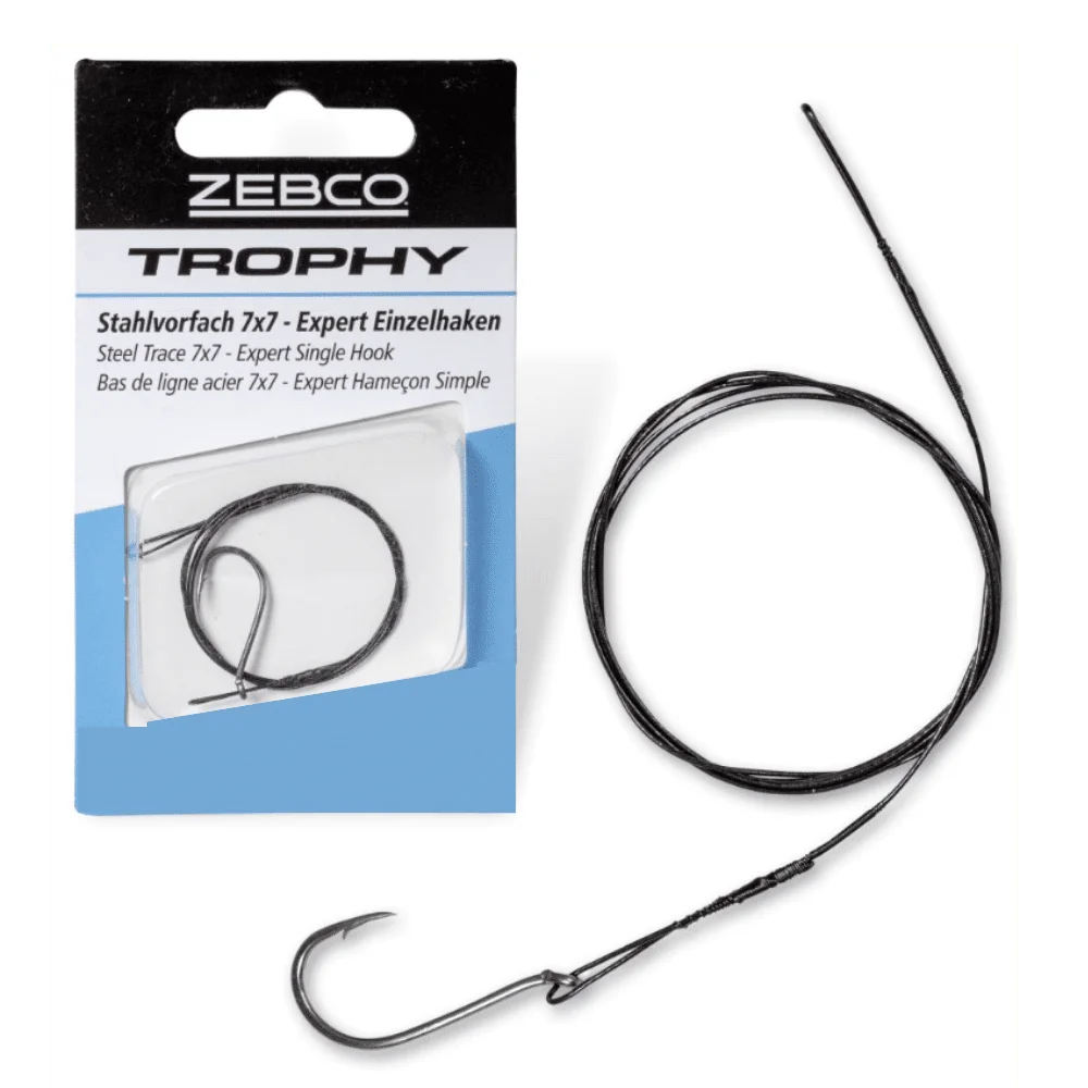 Стоманен повод за щука ZEBCO Trophy Steel Trace 7x7 EXPERT - 30cm/9kg