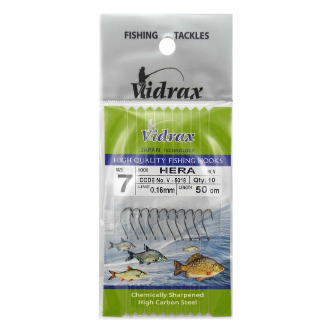 Вързани куки Vidrax HERA V-5016 ЧЕРЕН НИКЕЛ