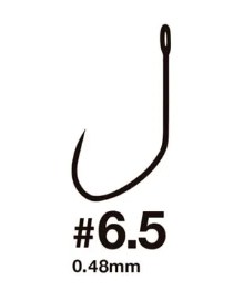Куки без контра VARIVAS AREA HOOK FINESSE SPOONING #6.5 with 0.48mm diameter.