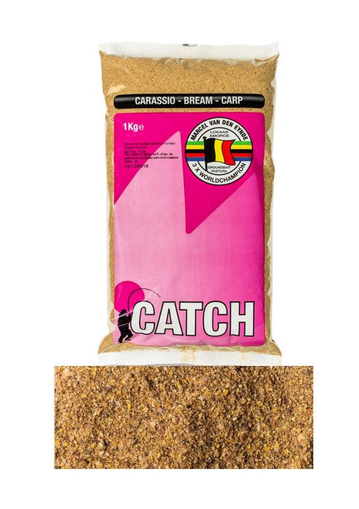 Захранка Van Den Eynde CATCH - 1kg в опаковка, показваща структура и текстура на захранката.