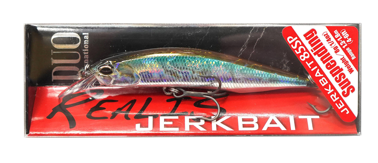 Воблер Duo REALIS JERKBAIT 85SP - 8.5cm/8.0gr - Suspending, цвет ADA3093 Prism Smelt в упаковке.