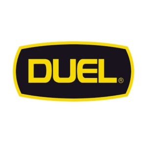 Лого на DUEL - производител на риболовни примамки и въдици с над 50 години опит.