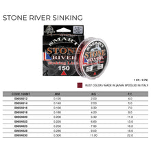 Монофилно влакно Maver Smart Stone River - 150m, риболовно влакно за рибари, цвят ръжда, спомага за улов на риба.