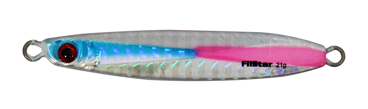 Пилкер FilStar 190 - 28gr/7.5cm с атрактивно UV покритие за отлична видимост във водата.