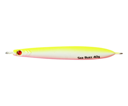 Пилкер SeaBuzz 342UV - 30gr/40gr с жълто-розов дизайн и UV покритие, 40гр, идеален за риболов.