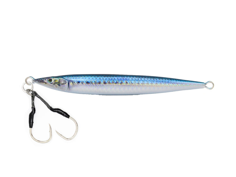 Пилкер Little Jack Metal Adict - Type 05 - 9.8cm/40gr с серебристым оттенком и двойным крючком.
