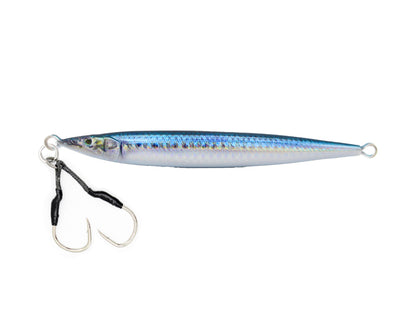 Пилкер Little Jack Metal Adict - Type 05 - 9.8cm/40gr с серебристым оттенком и двойным крючком.