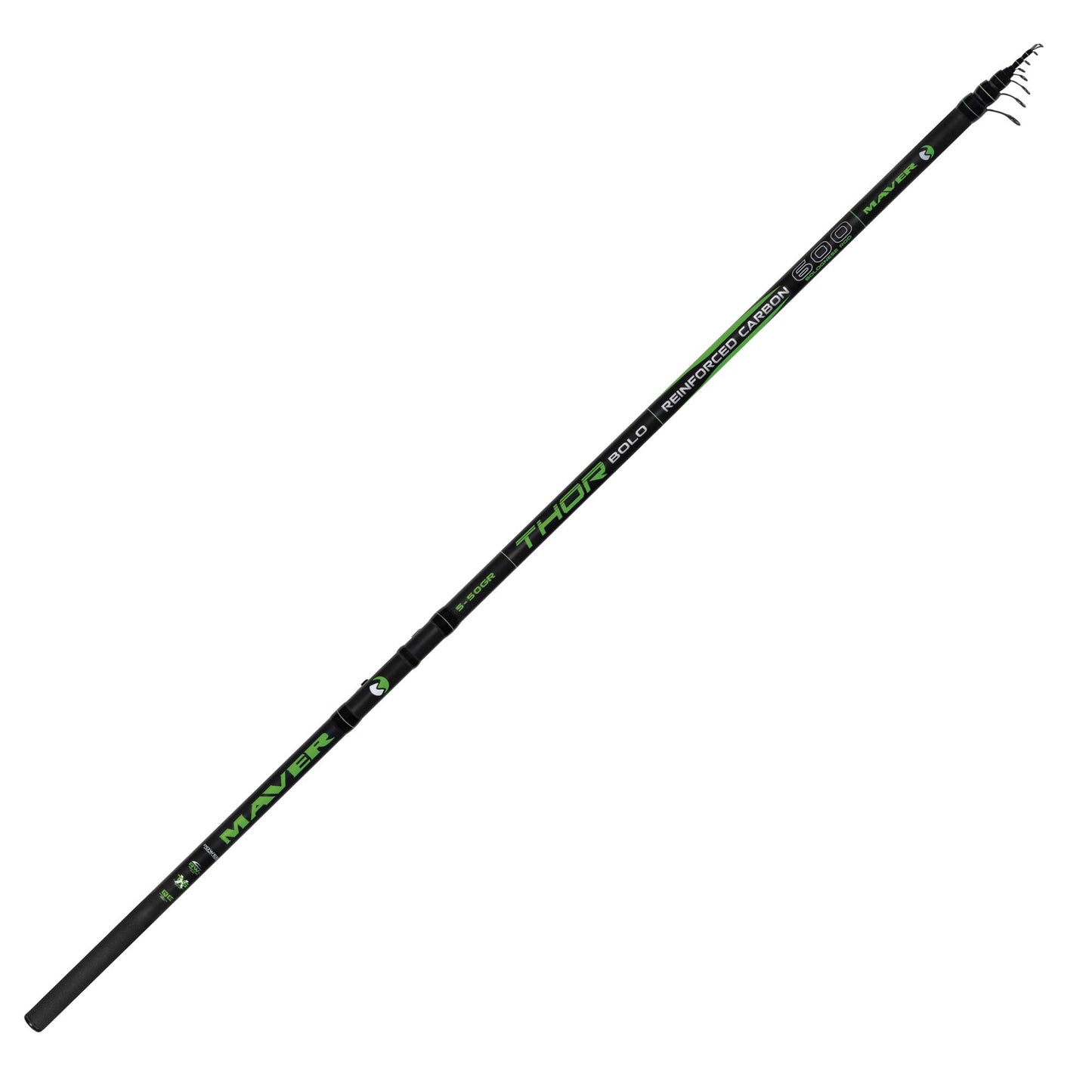 Болонеза въдица MAVER THOR BOLO - 6.00m, с подсилени карбонови влакна и водачи Fuji за максимална надеждност.