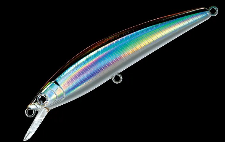 Воблер SMITH WAVY 85S - 8.5cm / 10.0gr - Sinking с вълнообразна повърхност и ярки холограмни отблясъци.