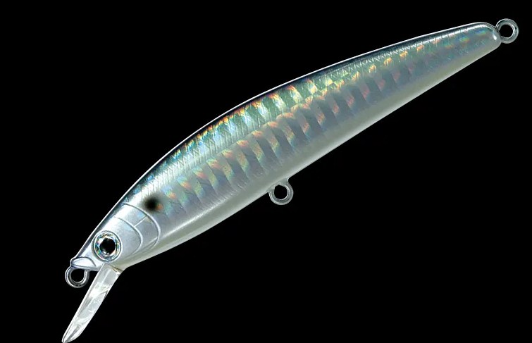 Воблер SMITH WAVY 85S - 8.5cm / 10.0gr - Sinking с вълнообразна повърхност и ярки холограмни отблясъци.