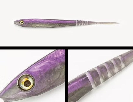 Силиконови примамки ADUSTA LANCETIC - 11.0cm/3.0gr (8 броя в опаковка) - Разновидност: #109 - Wakasagi, лилав цвят.