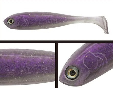 Силиконови примамки ADUSTA PENTA SHAD - 5.0cm/1.3gr (8 броя в опаковка) в цвят Wakasagi.
