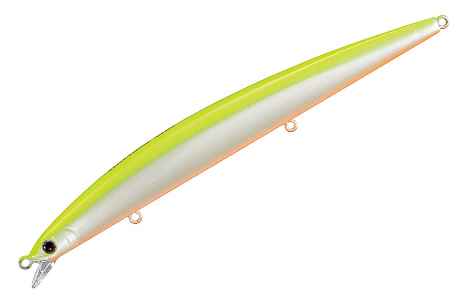Воблер SMITH HALUCA 165F - 16.5cm / 30.0gr - Floating - жълто-сребристо оцветяване с уникален дизайн.