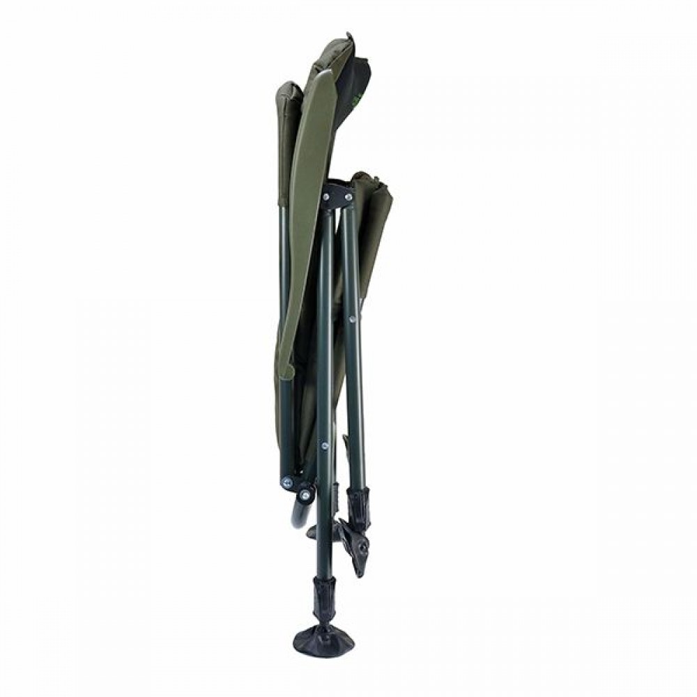 Сгънат Стол CARP PRO CH CPH 0210 с регулируеми крака за риболовен комфорт и стабилност на неравен терен.