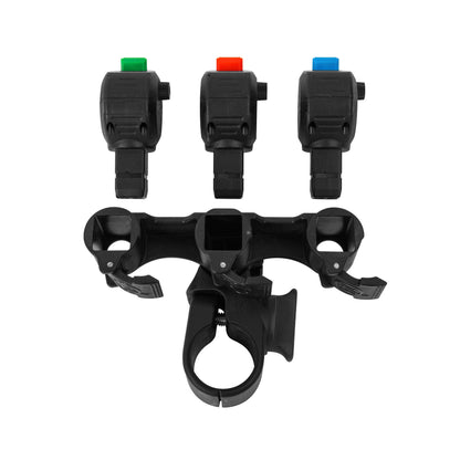 Троен брояч PRESTON Offbox Triple Clicker Counter with three buttons in green, orange, and blue.