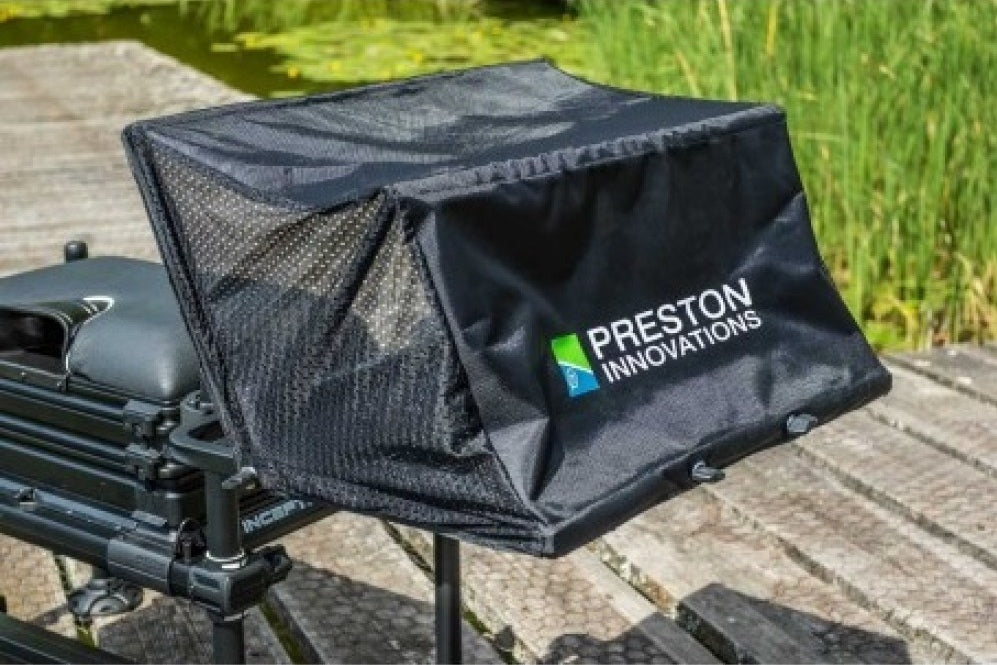 Маса PRESTON OFFBOX 36 VENTA-LITE HOODIE SIDE TRAY XL с капак, за съхранение на стръв на риболов