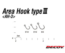 Куки - DECOY AH-3 AREA HOOK TYPE III с размери #12, #10 и #8, идеални за риболов на пъстърва.