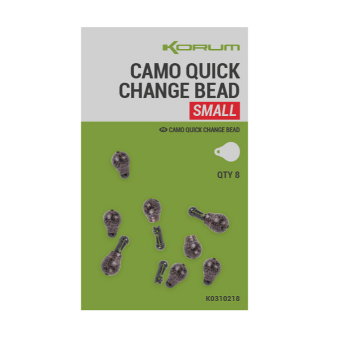 Бързи връзки KORUM Camo Quick Change Bead - S/L, пакет с малки компоненти за риболов.