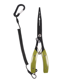 Мултифункционални клещи с карабинер KORUM Multi Tool With QC Lanyard - зелен инструмент с разтегателен кабел